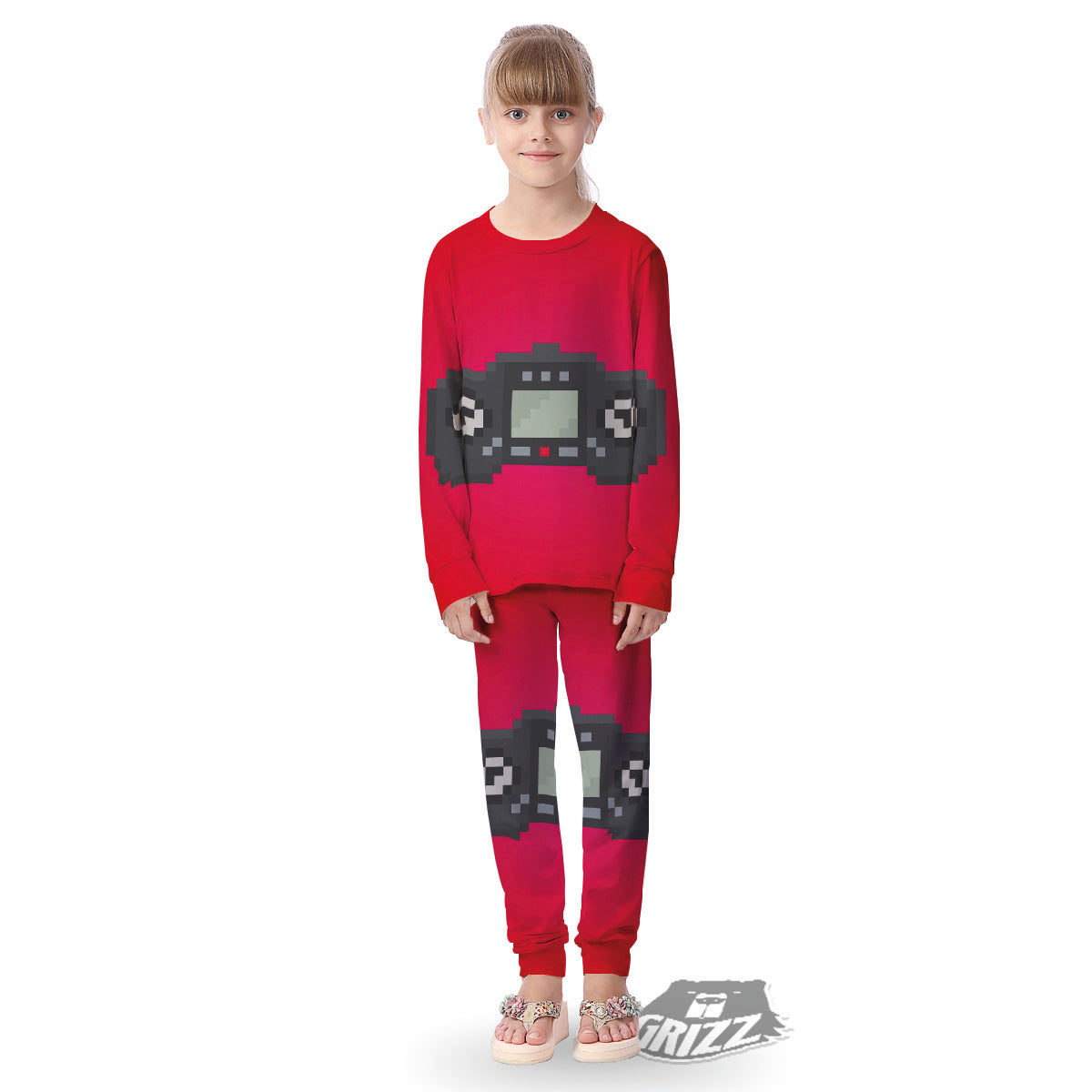 Game Items 8-Bit Pixel Print Kid's Pajamas-grizzshop