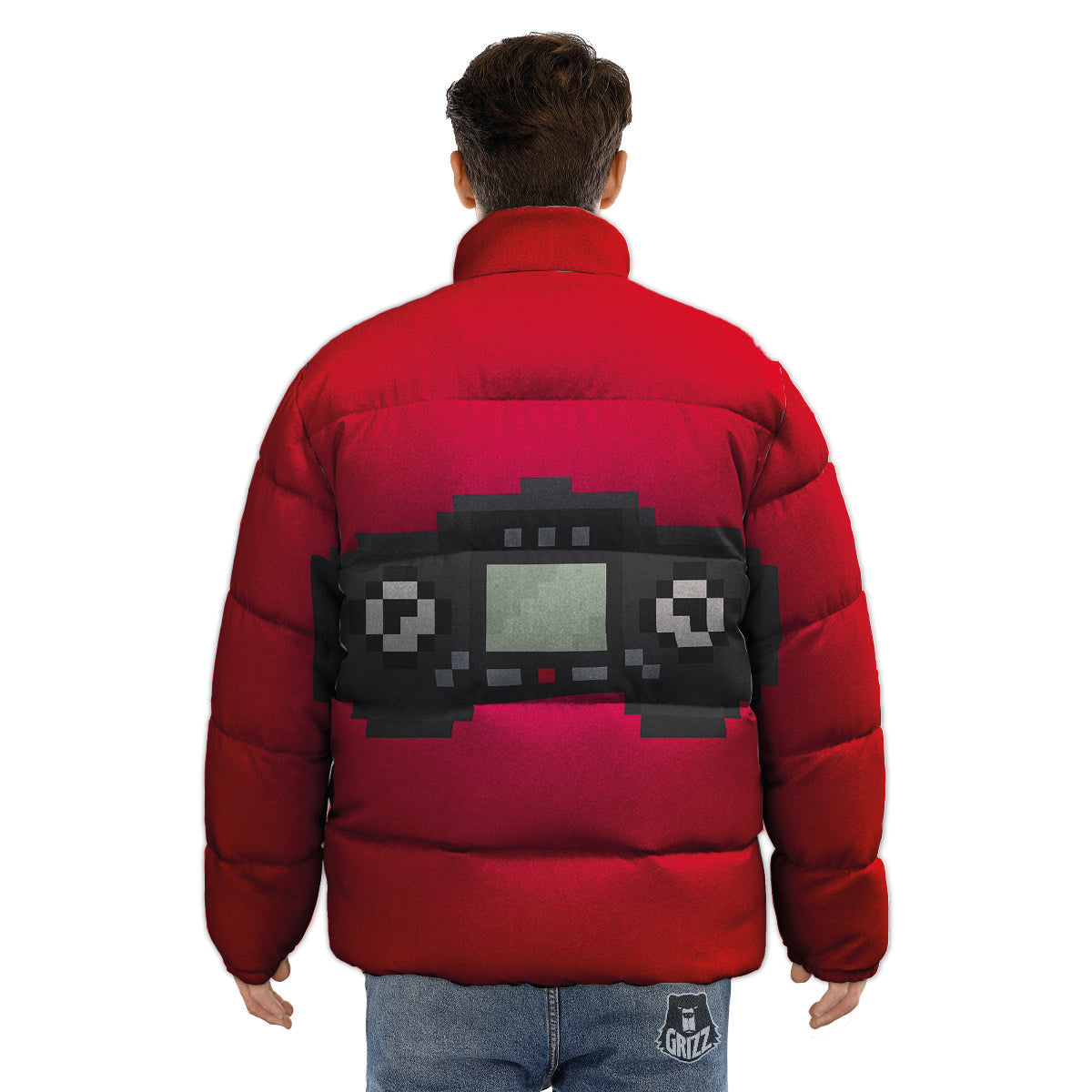 Game Items 8-Bit Pixel Print Puffer Jacket-grizzshop