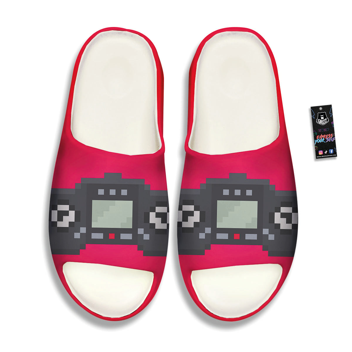 Game Items 8-Bit Pixel Print Sandals-grizzshop