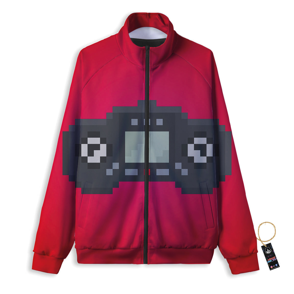 Game Items 8-Bit Pixel Print Track Jacket-grizzshop
