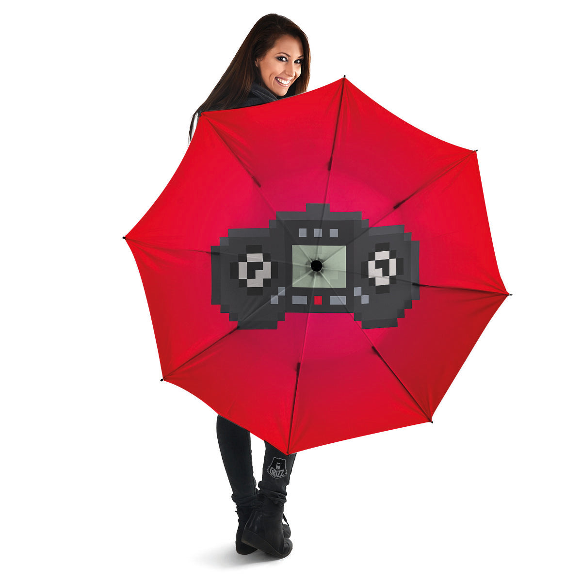 Game Items 8-Bit Pixel Print Umbrella-grizzshop