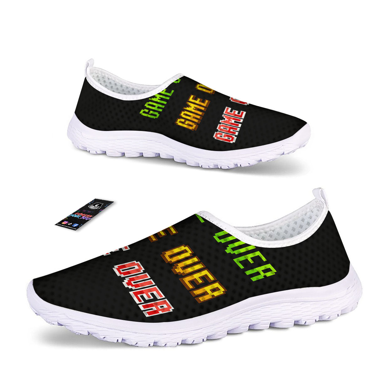 Game Over 8-Bit Print Nurse Shoes-grizzshop
