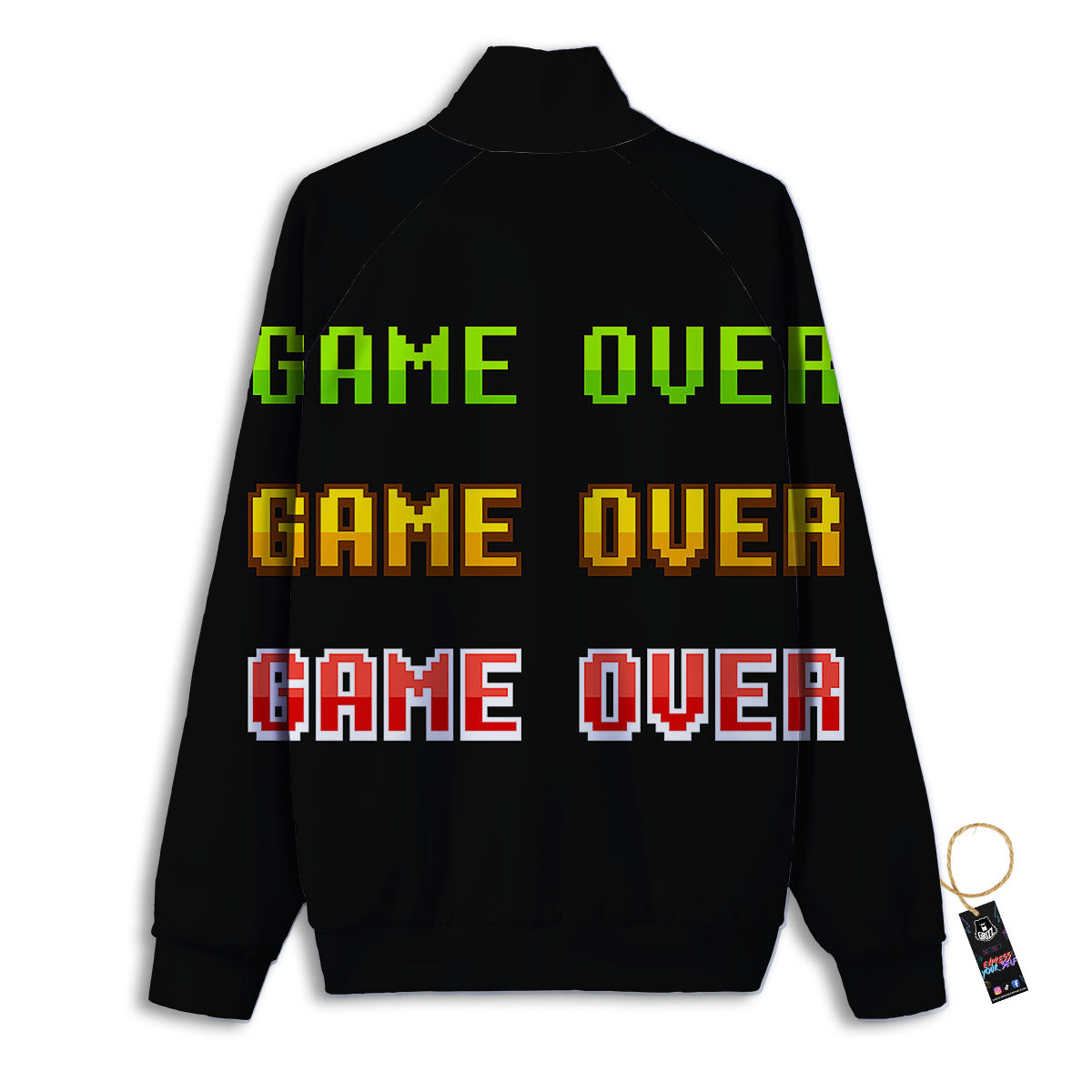Game Over 8-Bit Print Track Jacket-grizzshop