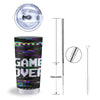 Game Over Text Glitch Effect Print Tumbler-grizzshop