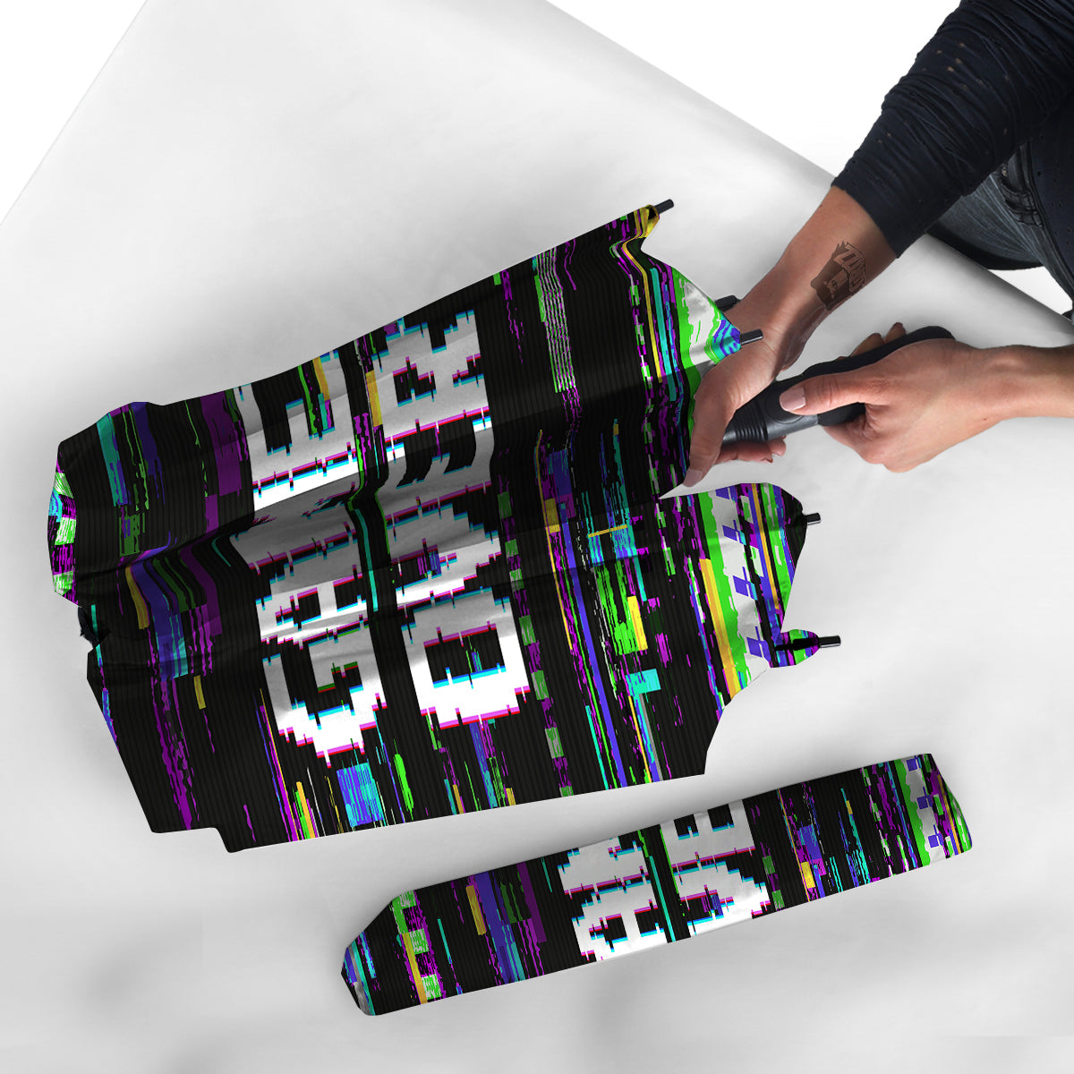 Game Over Text Glitch Effect Print Umbrella-grizzshop
