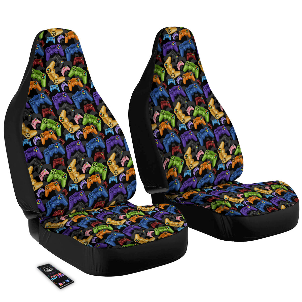 Game Pads Colorful Print Pattern Car Seat Covers-grizzshop