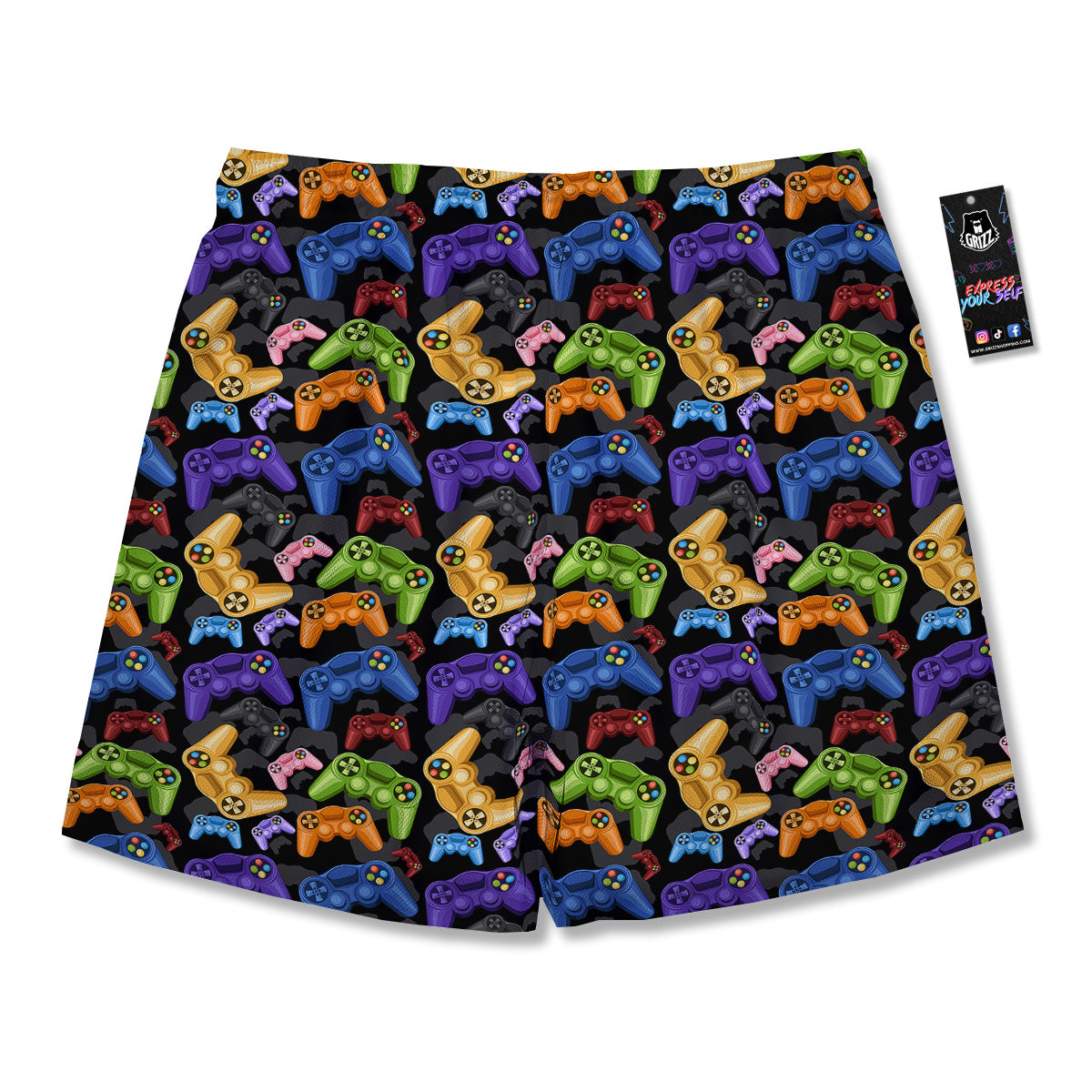 Game Pads Colorful Print Pattern Men's Running Shorts-grizzshop