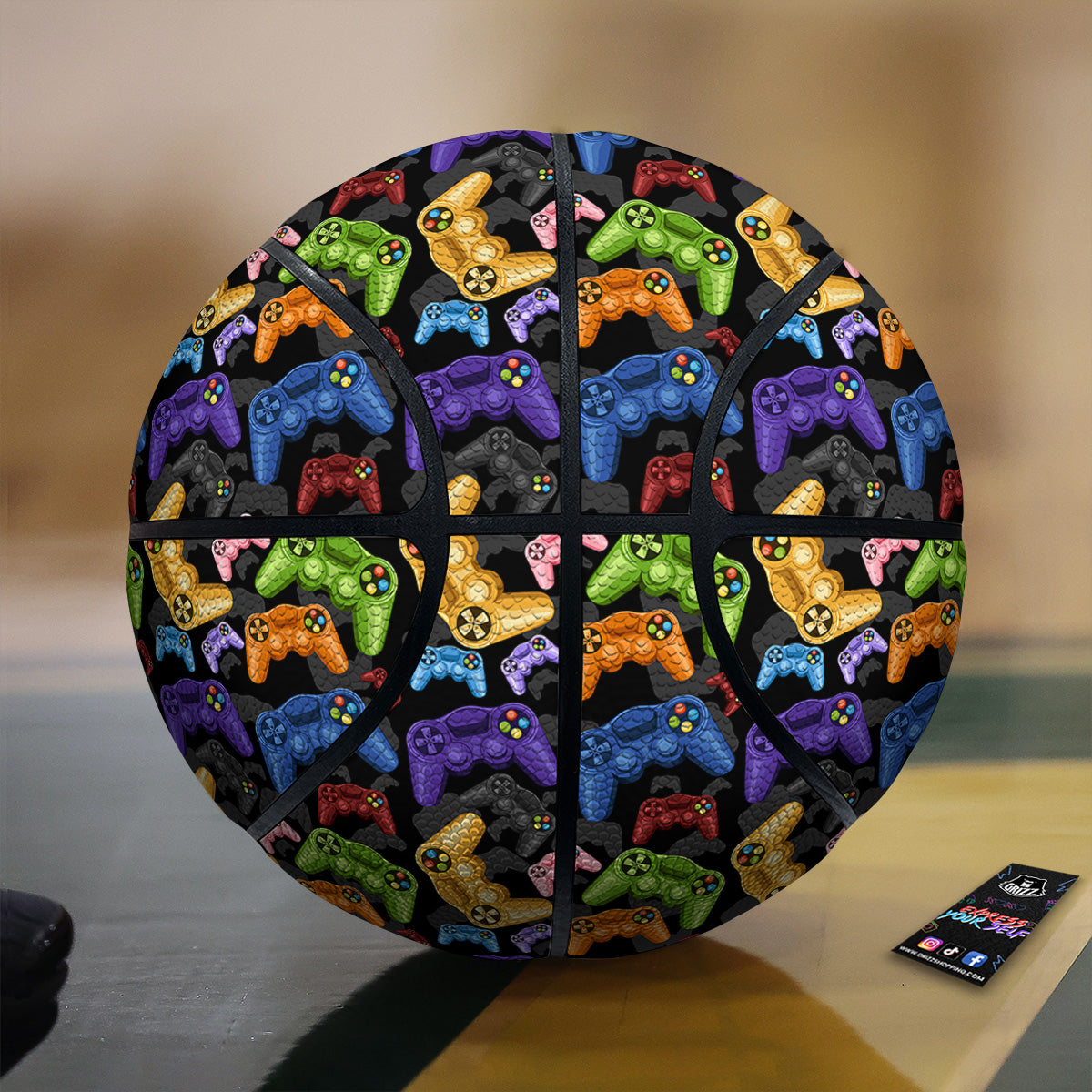 Game Pads Colorful Print Pattern Basketball