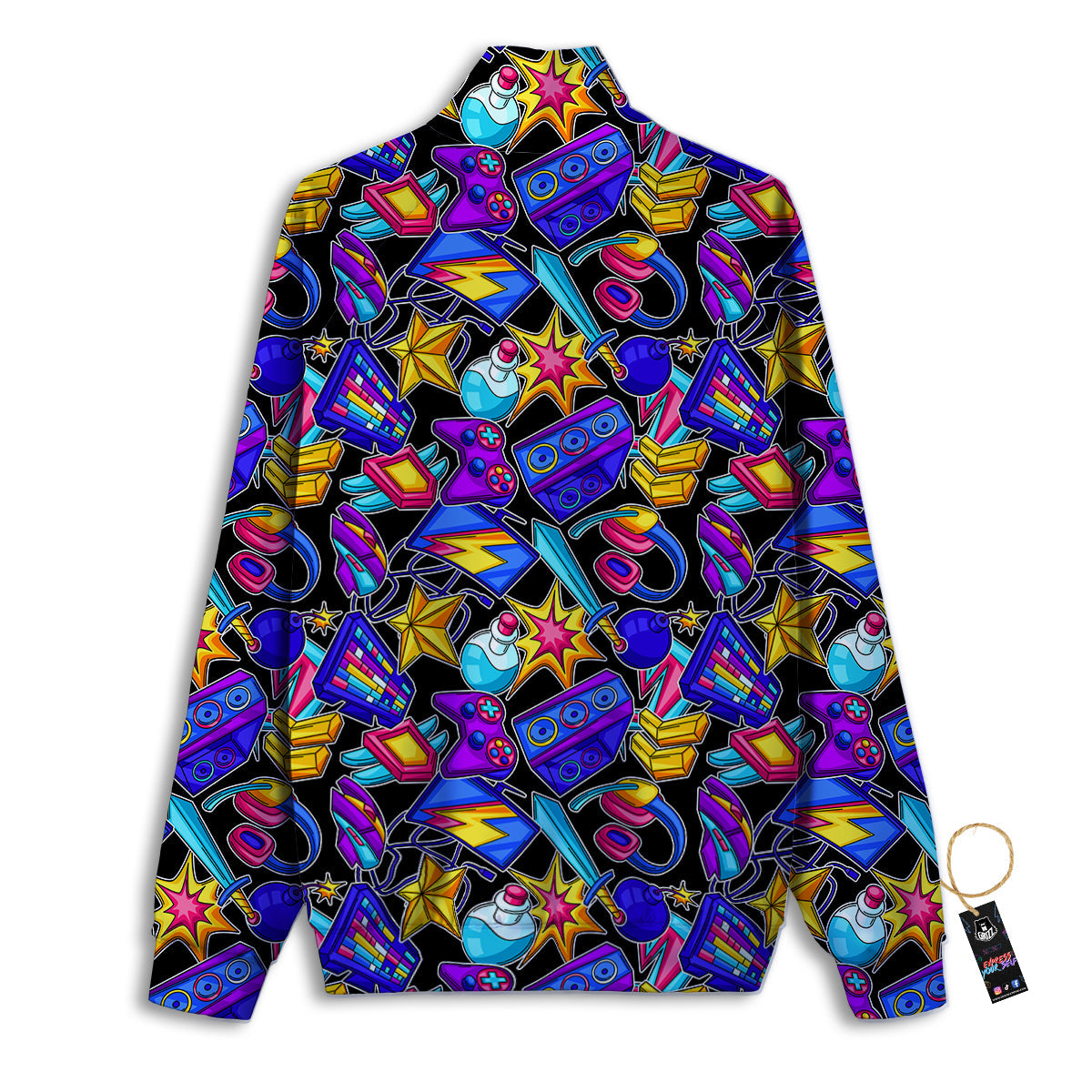 Gaming Items Colorful Print Pattern Track Jacket-grizzshop