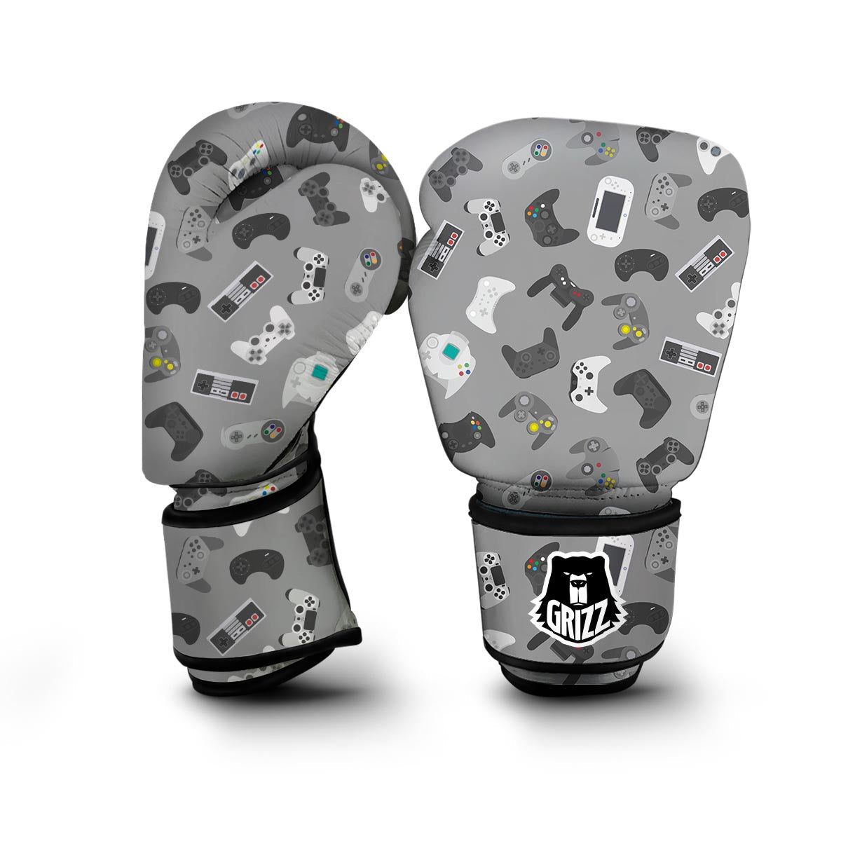 Gaming Joystick Print Pattern Boxing Gloves-grizzshop