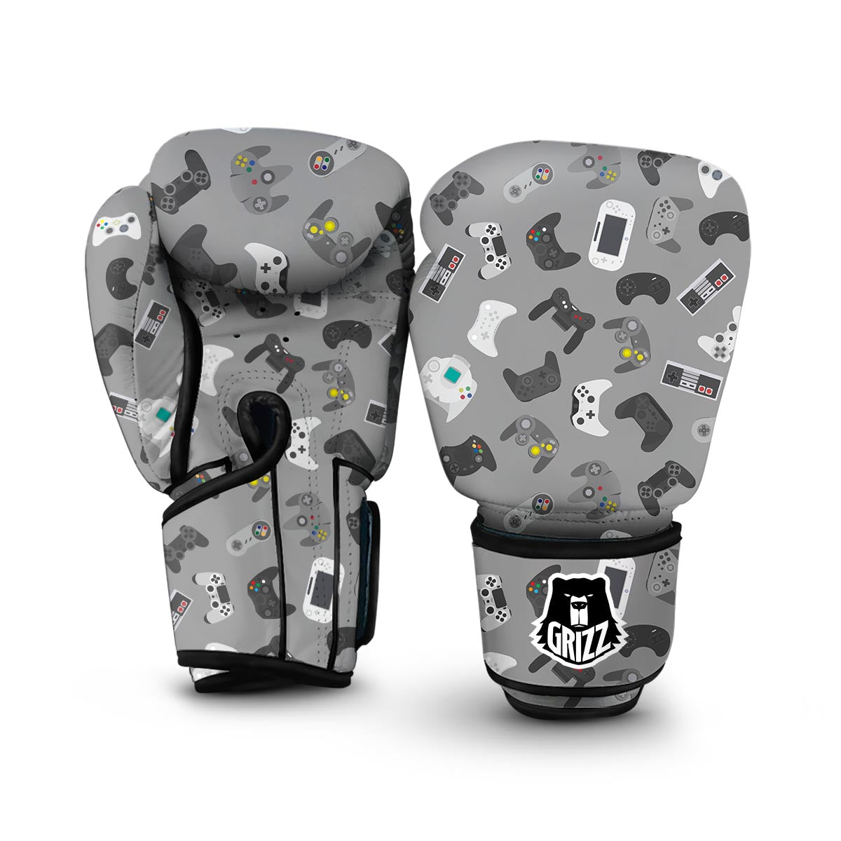 Gaming Joystick Print Pattern Boxing Gloves-grizzshop