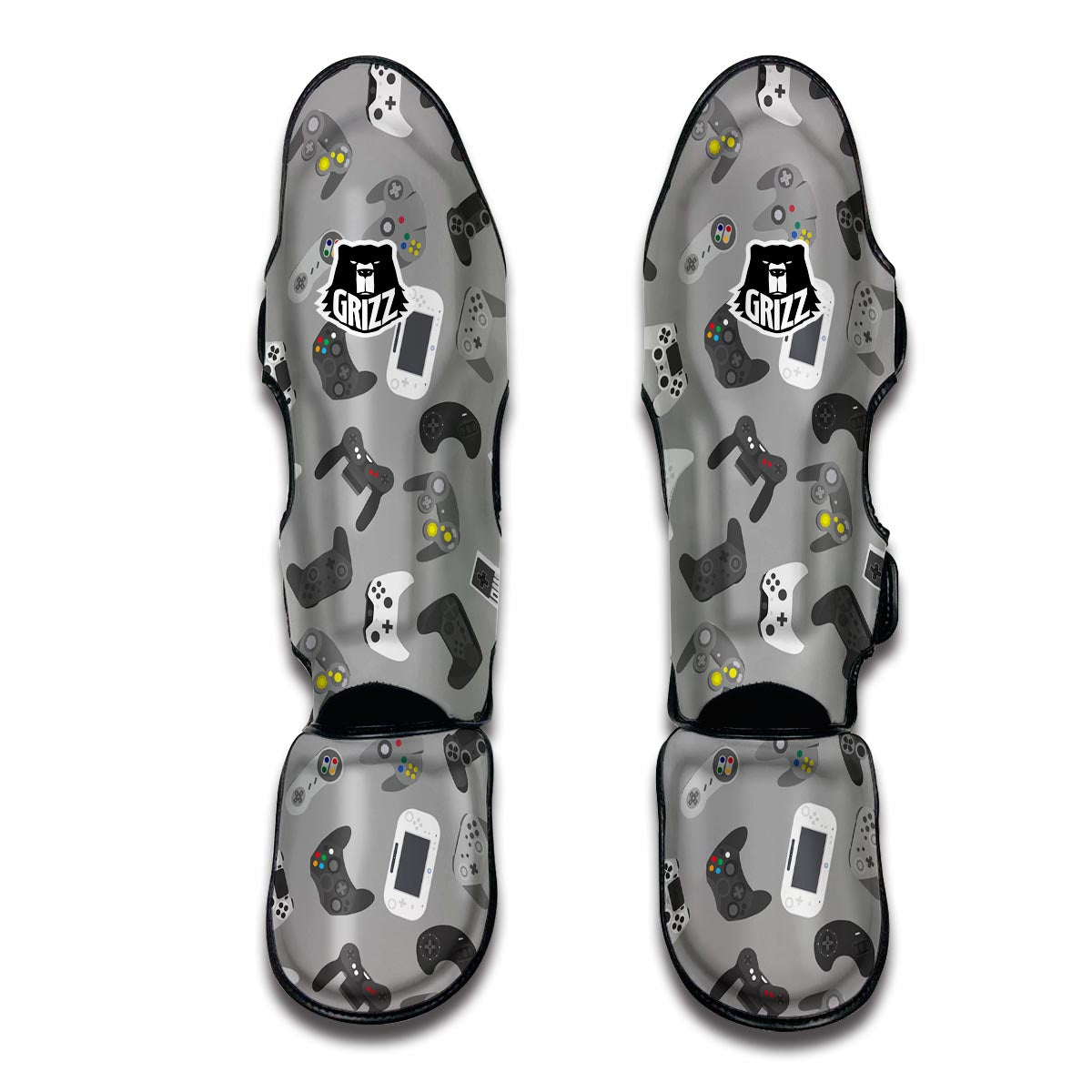 Gaming Joystick Print Pattern Muay Thai Shin Guards-grizzshop