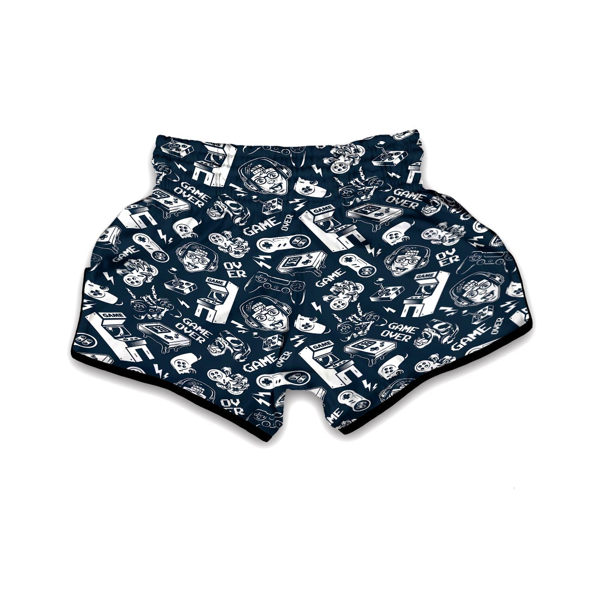 Gaming Pattern Print Muay Thai Boxing Shorts-grizzshop