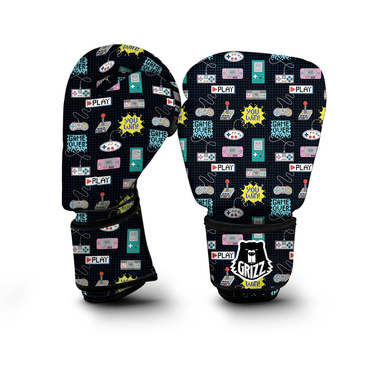 Gaming Print Pattern Boxing Gloves-grizzshop