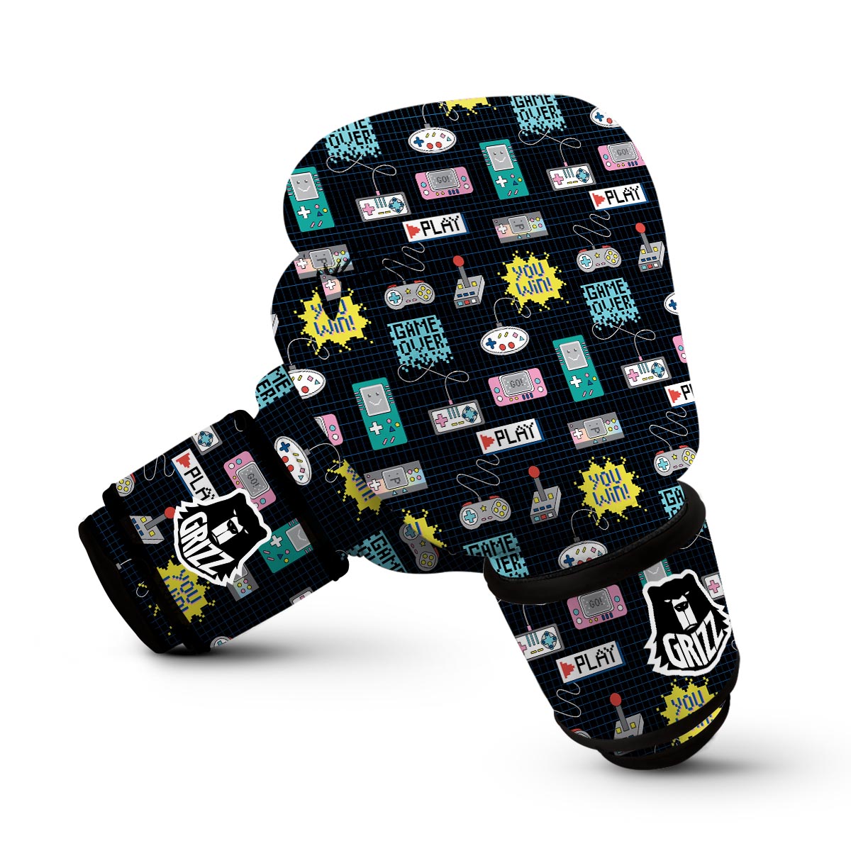 Gaming Print Pattern Boxing Gloves-grizzshop