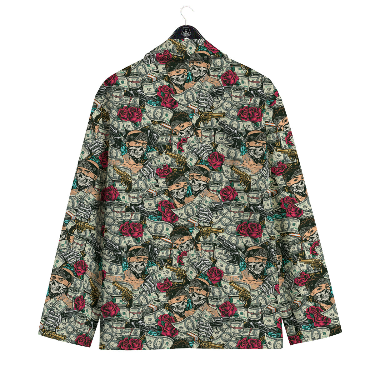 Gang Gun And Money Vintage Print Pattern Men's Sport Coat-grizzshop