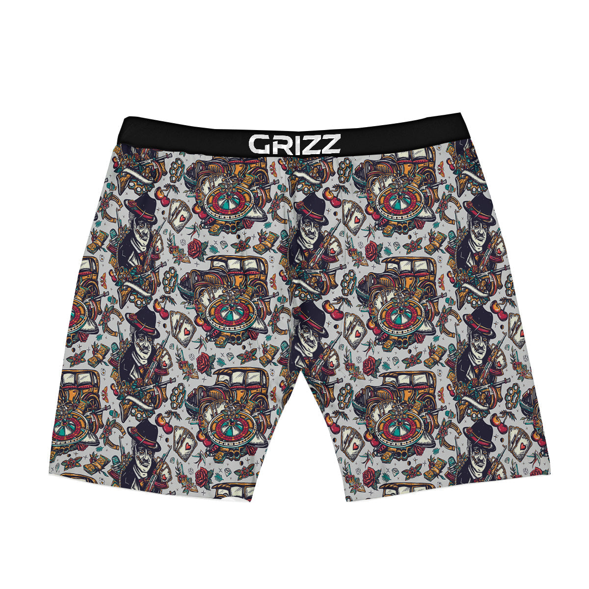 Gangsters And Criminal Tattoo Print Pattern Boxer Briefs-grizzshop