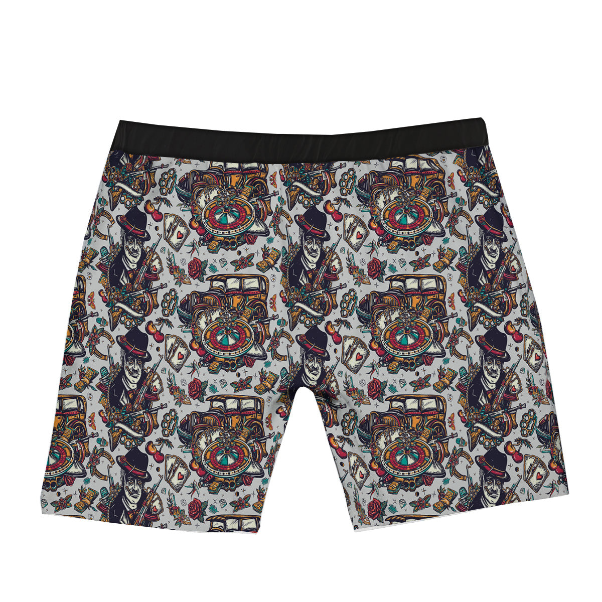 Gangsters And Criminal Tattoo Print Pattern Boxer Briefs-grizzshop