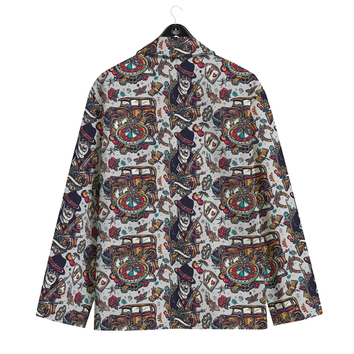 Gangsters And Criminal Tattoo Print Pattern Men's Sport Coat-grizzshop