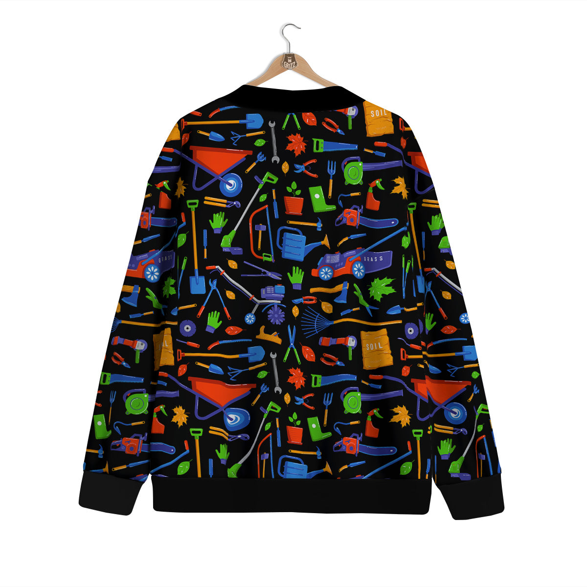 Garden Tools Print Pattern Cardigan-grizzshop