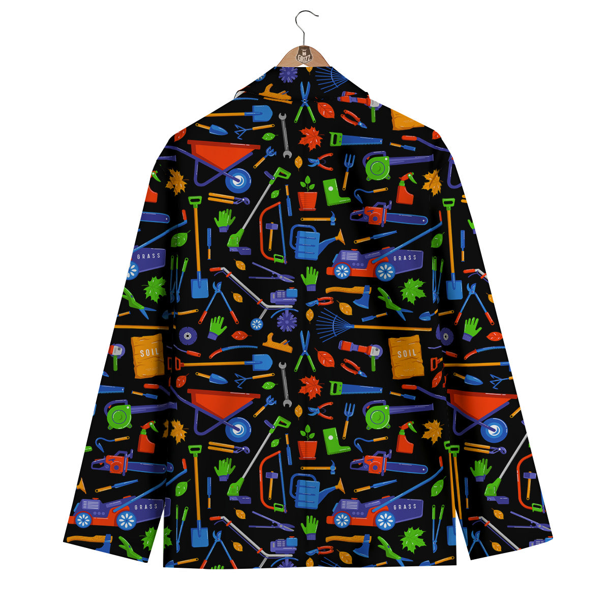 Garden Tools Print Pattern Men's Blazer-grizzshop