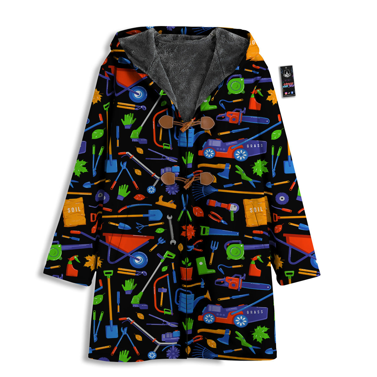 Garden Tools Print Pattern Men's Windbreaker Jacket-grizzshop