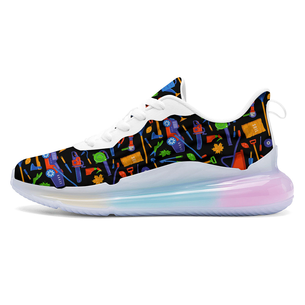 Garden Tools Print Pattern Running Sneakers-grizzshop