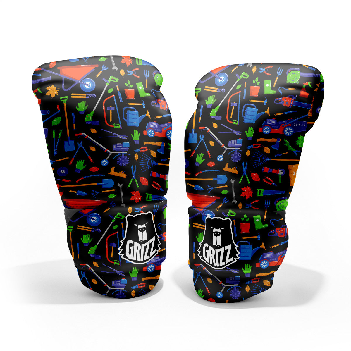 Garden Tools Print Pattern Sparring Gloves-grizzshop
