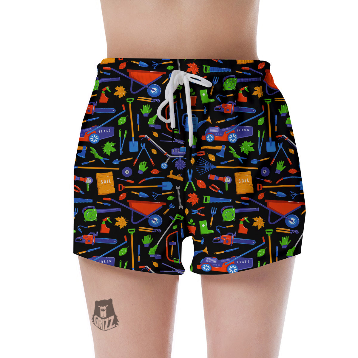 Garden Tools Print Pattern Women's Shorts-grizzshop