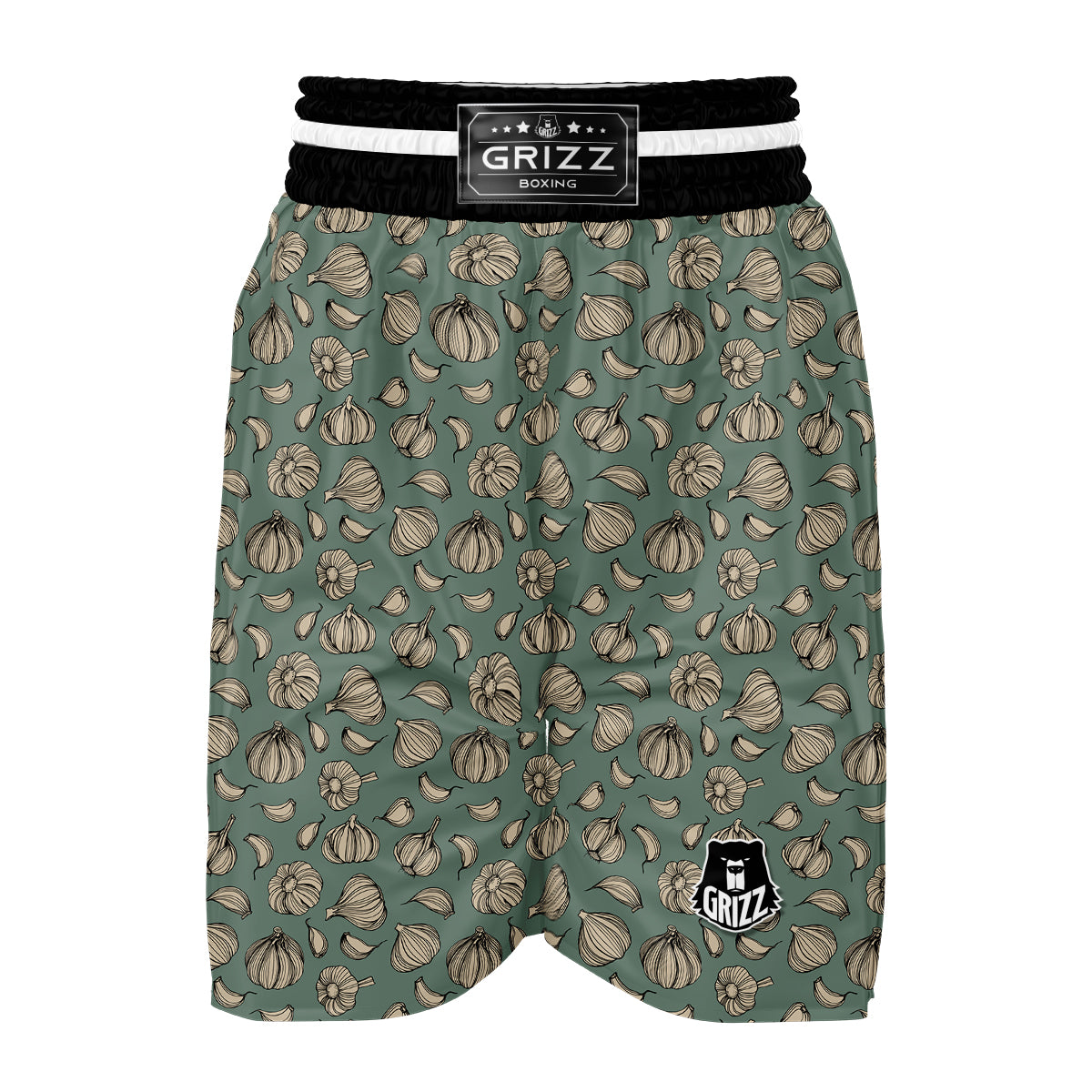 Garlic Vintage Print Pattern Boxing Shorts-grizzshop