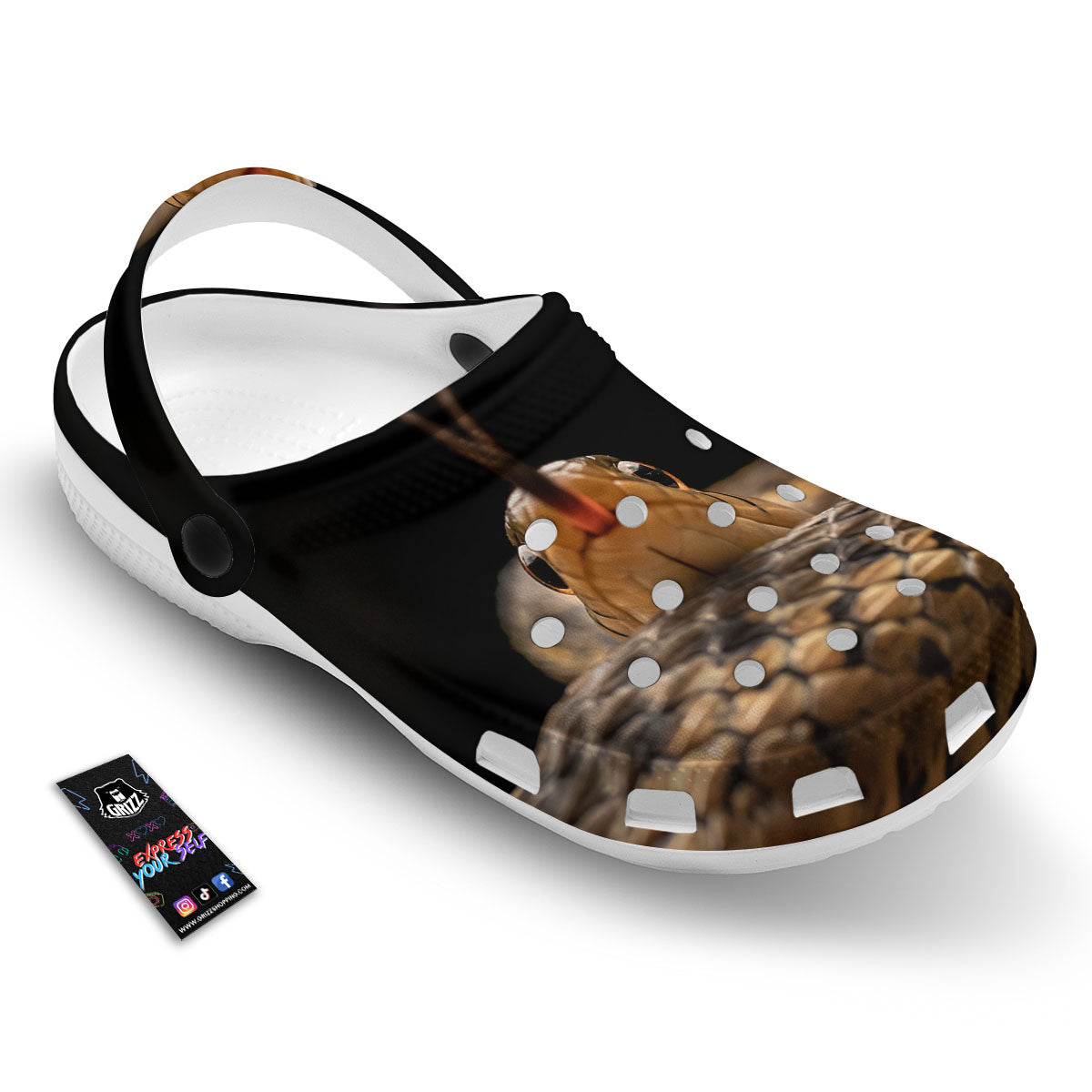 Garter Snake Print Clog-grizzshop