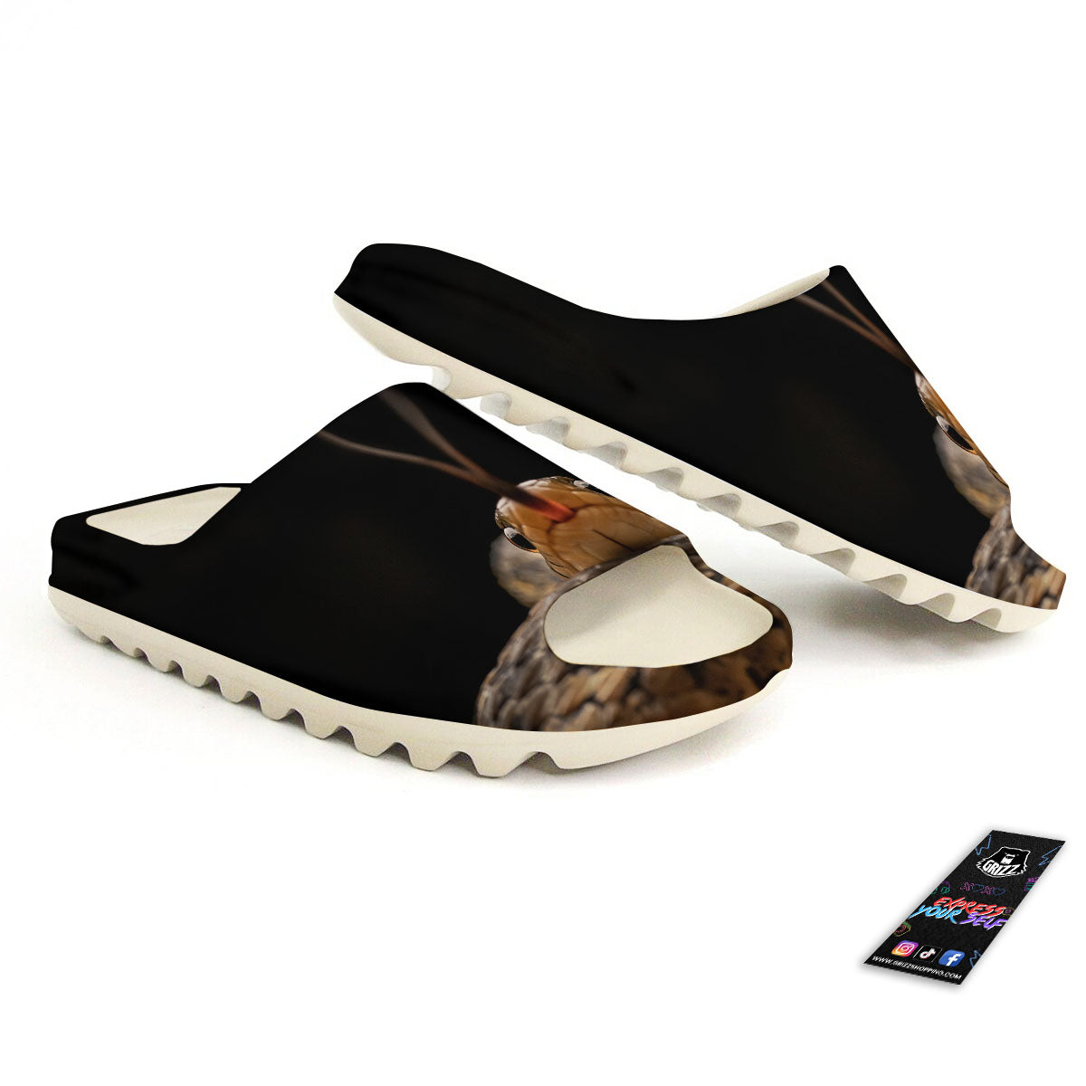 Garter Snake Print Sandals-grizzshop