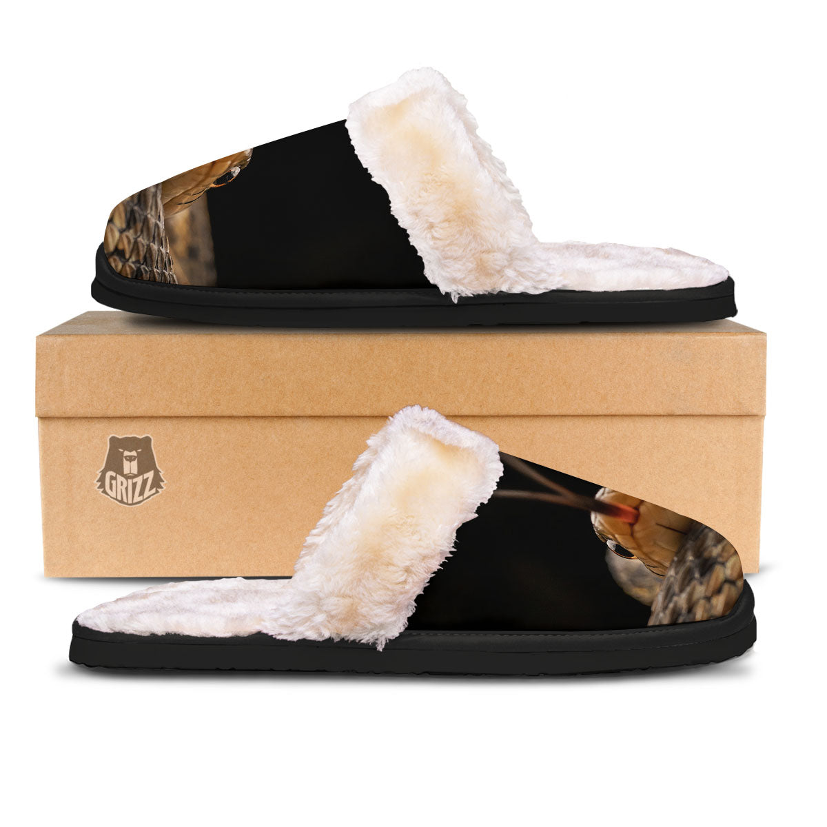 Garter Snake Print Slippers-grizzshop