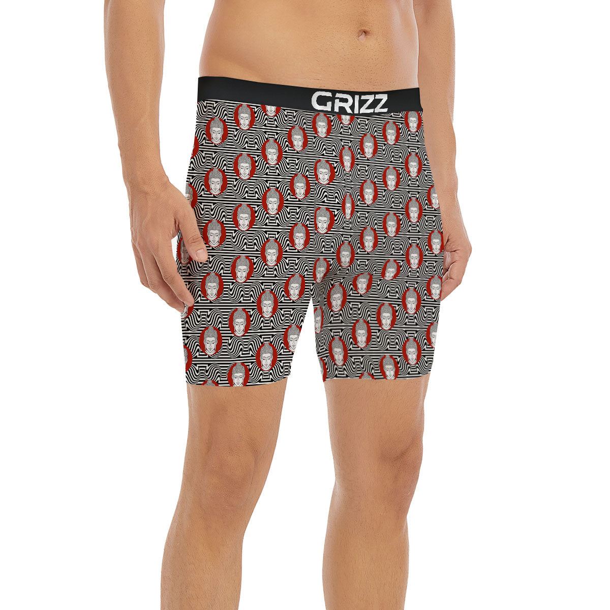 Gautama Buddha Print Pattern Boxer Briefs-grizzshop