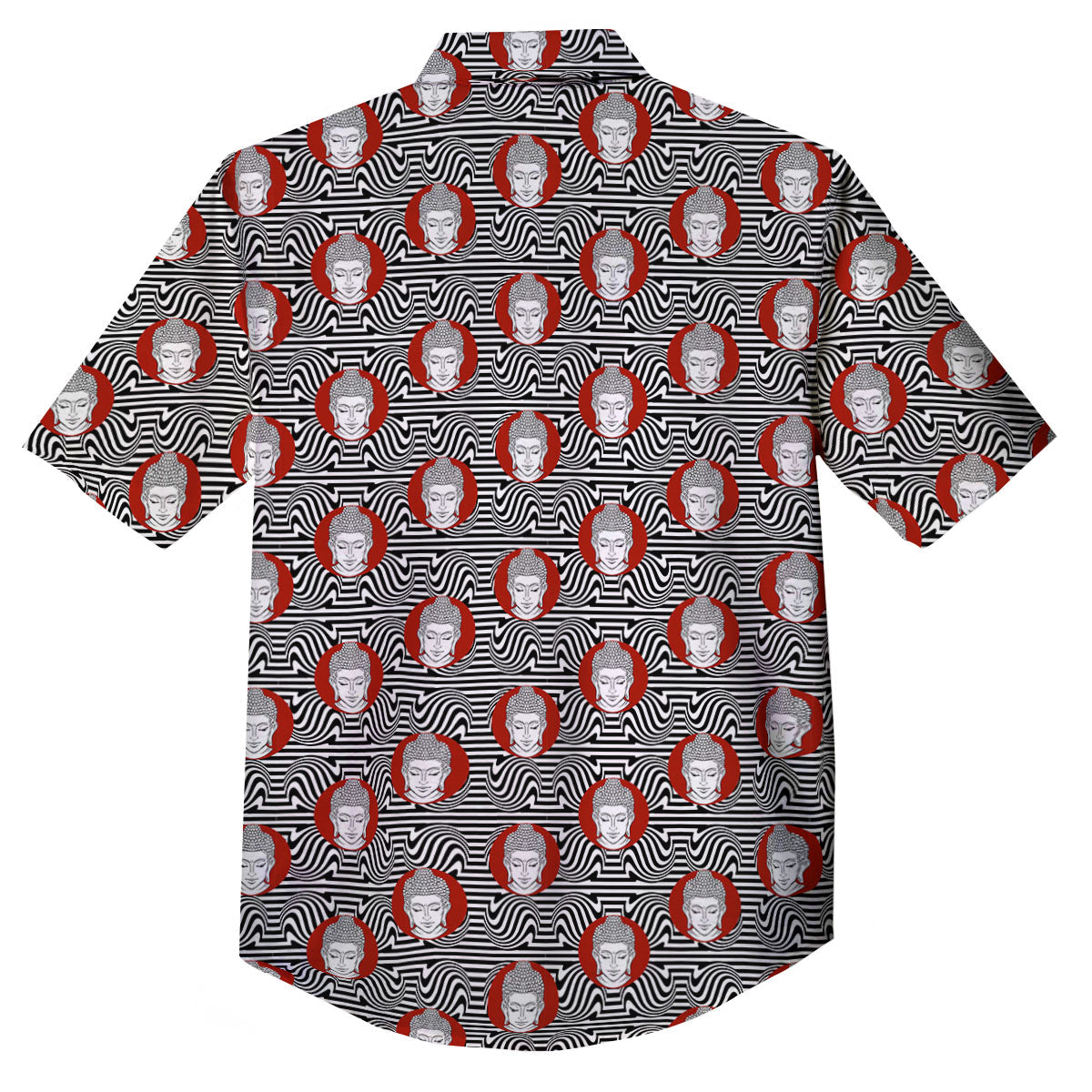 Gautama Buddha Print Pattern Button Up Shirt-grizzshop