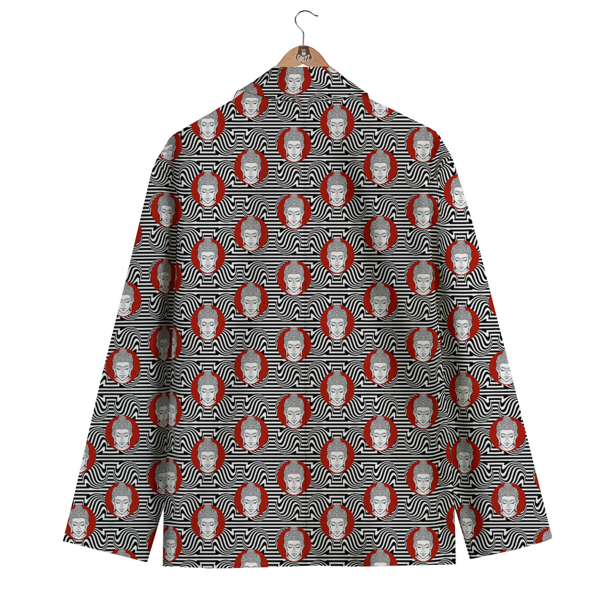 Gautama Buddha Print Pattern Men's Blazer-grizzshop