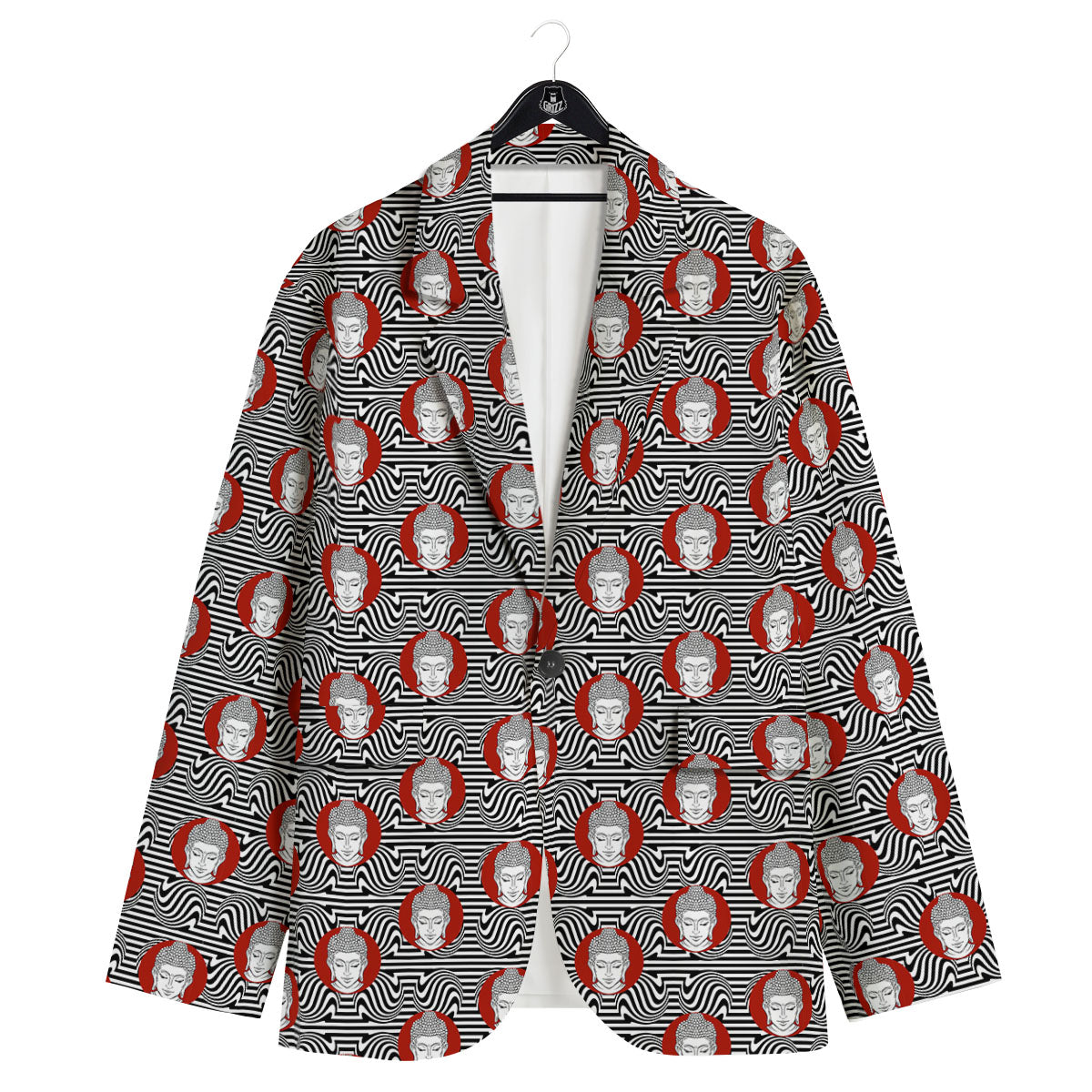 Gautama Buddha Print Pattern Men's Sport Coat-grizzshop
