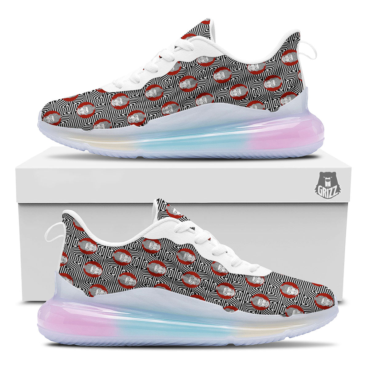Gautama Buddha Print Pattern Running Sneakers-grizzshop