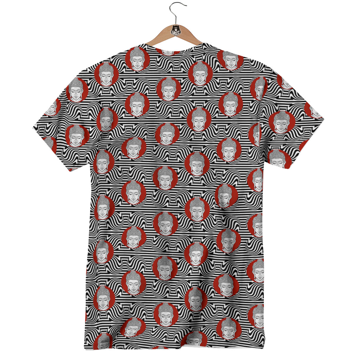 Gautama Buddha Print Pattern T-Shirt-grizzshop