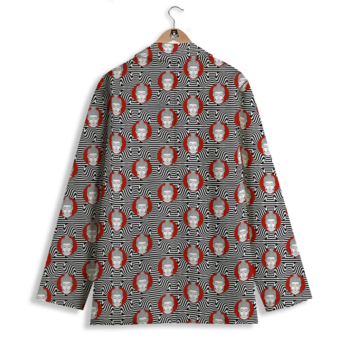Gautama Buddha Print Pattern Women's Blazer-grizzshop