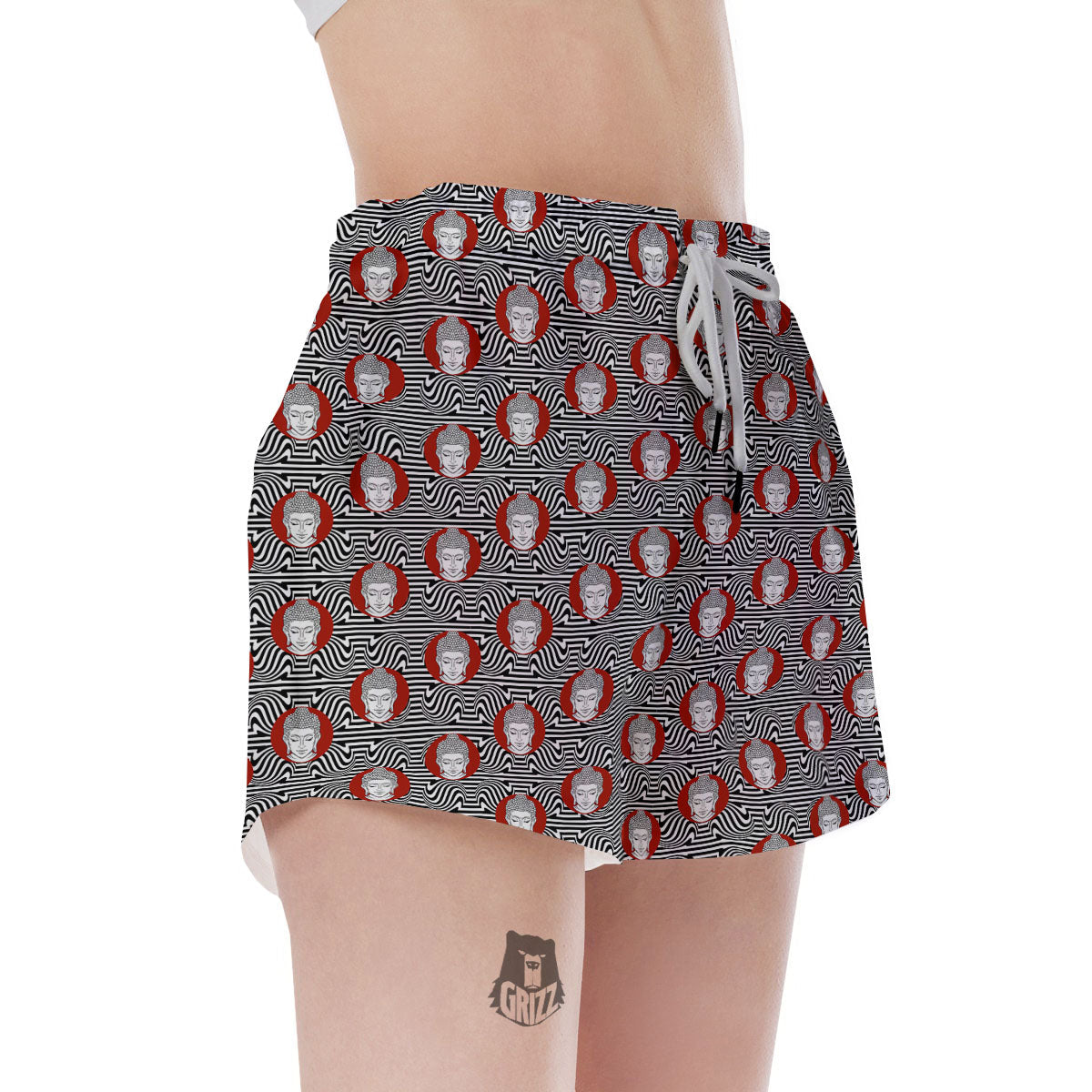Gautama Buddha Print Pattern Women's Shorts-grizzshop