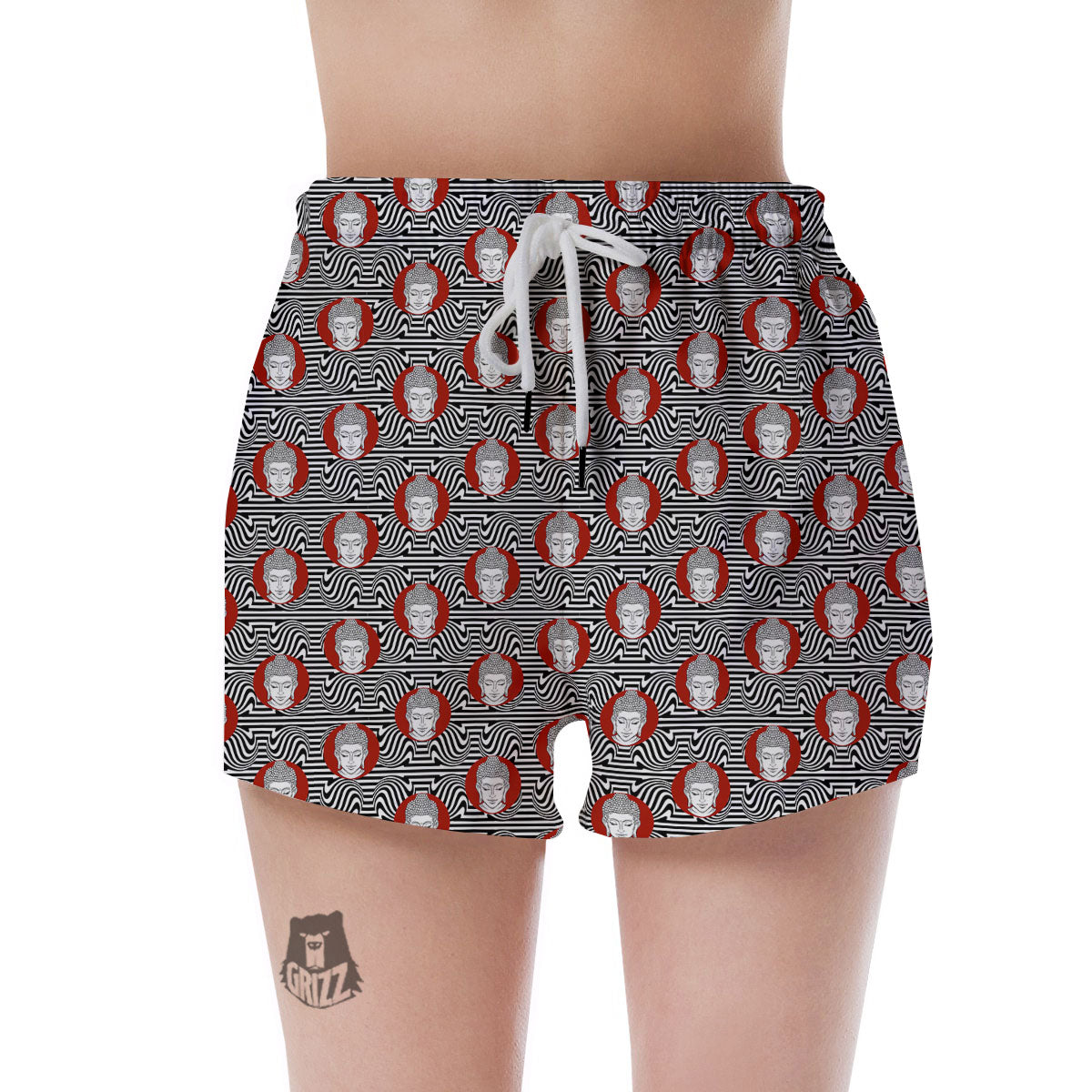 Gautama Buddha Print Pattern Women's Shorts-grizzshop