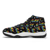 Gay Pride Rainbow Print Pattern Black Bball Shoes-grizzshop