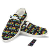 Gay Pride Rainbow Print Pattern Black Loafers-grizzshop