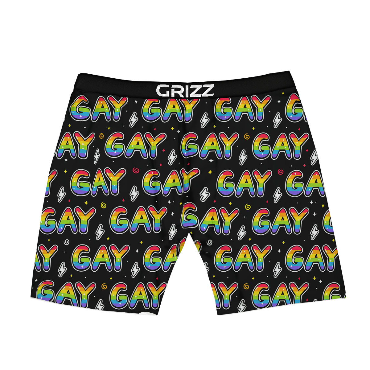 Gay Pride Rainbow Print Pattern Boxer Briefs-grizzshop