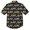 Gay Pride Rainbow Print Pattern Button Up Shirt-grizzshop