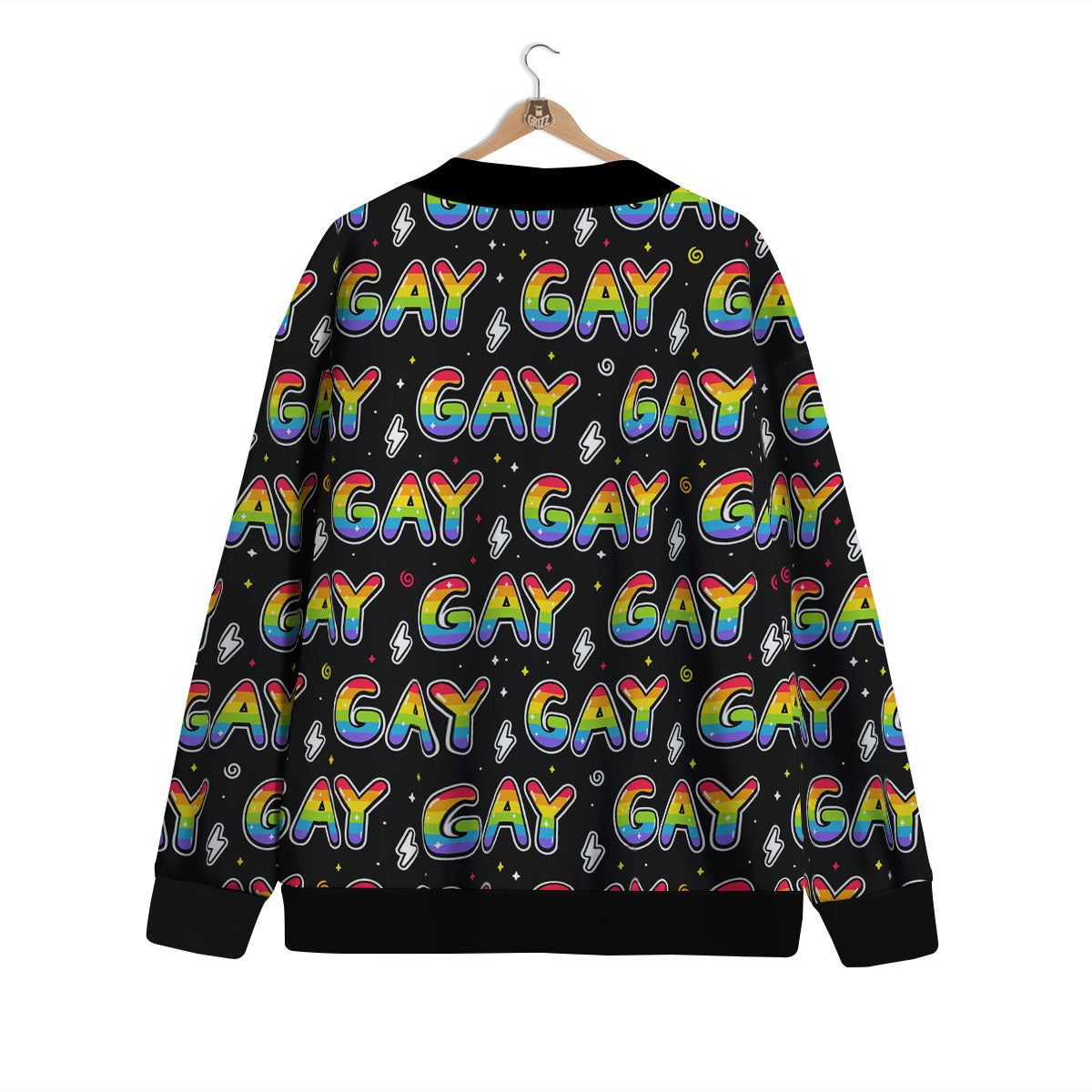 Gay Pride Rainbow Print Pattern Cardigan-grizzshop