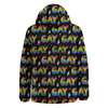 Gay Pride Rainbow Print Pattern Down Jacket-grizzshop