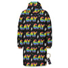 Gay Pride Rainbow Print Pattern Long Down Jacket-grizzshop