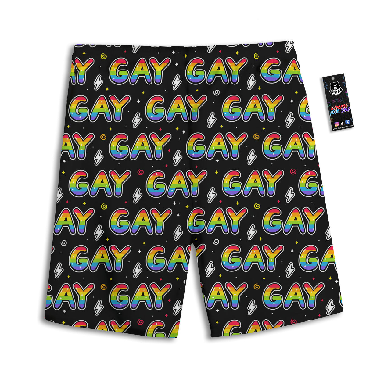 Gay Pride Rainbow Print Pattern Men's Athletic Shorts